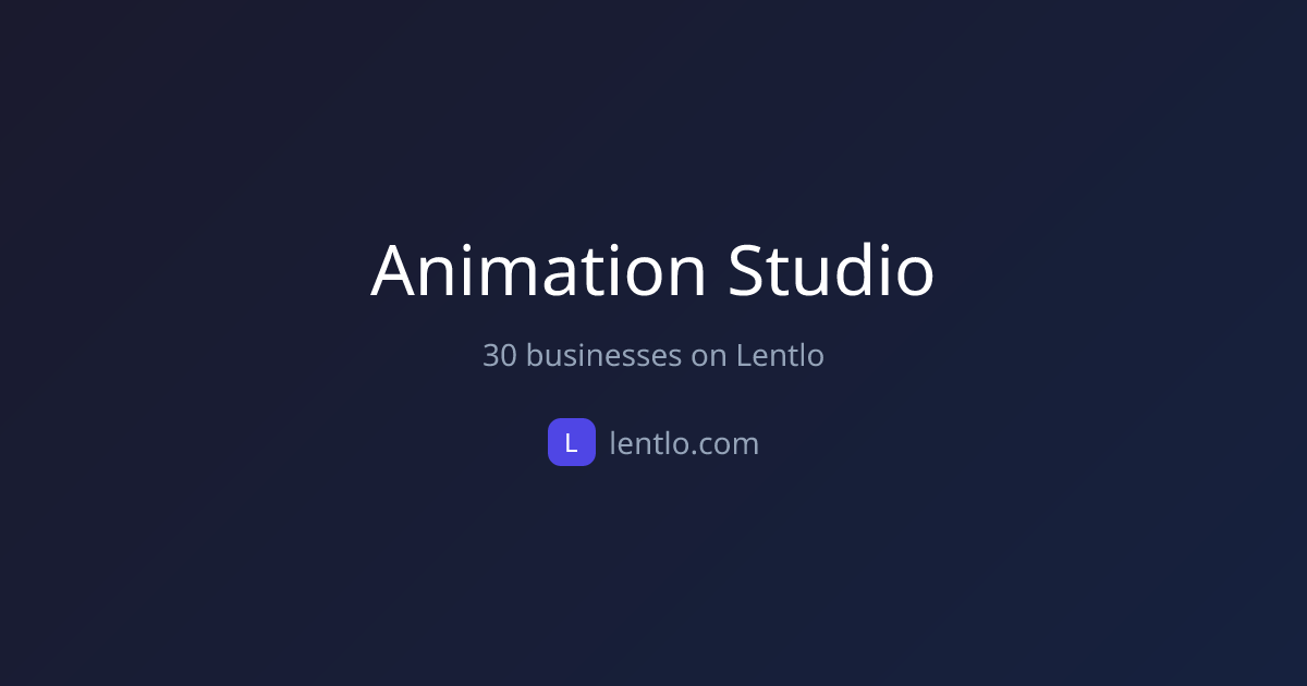 Animation Studio - Businesses in India | Lentlo