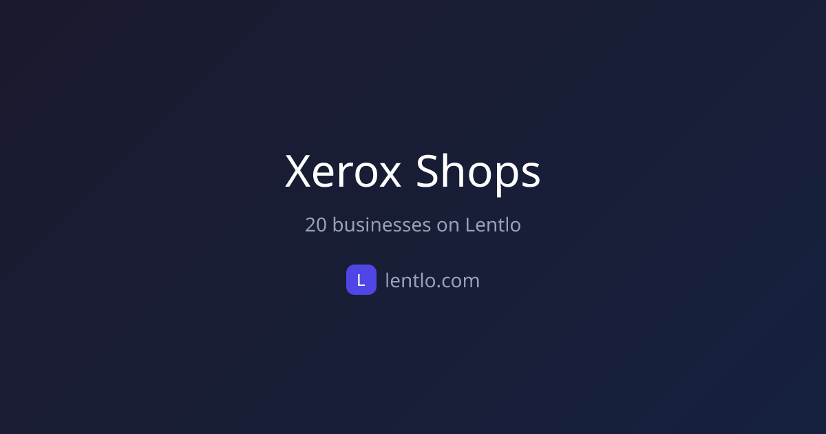 Xerox Shops - Businesses in India | Lentlo